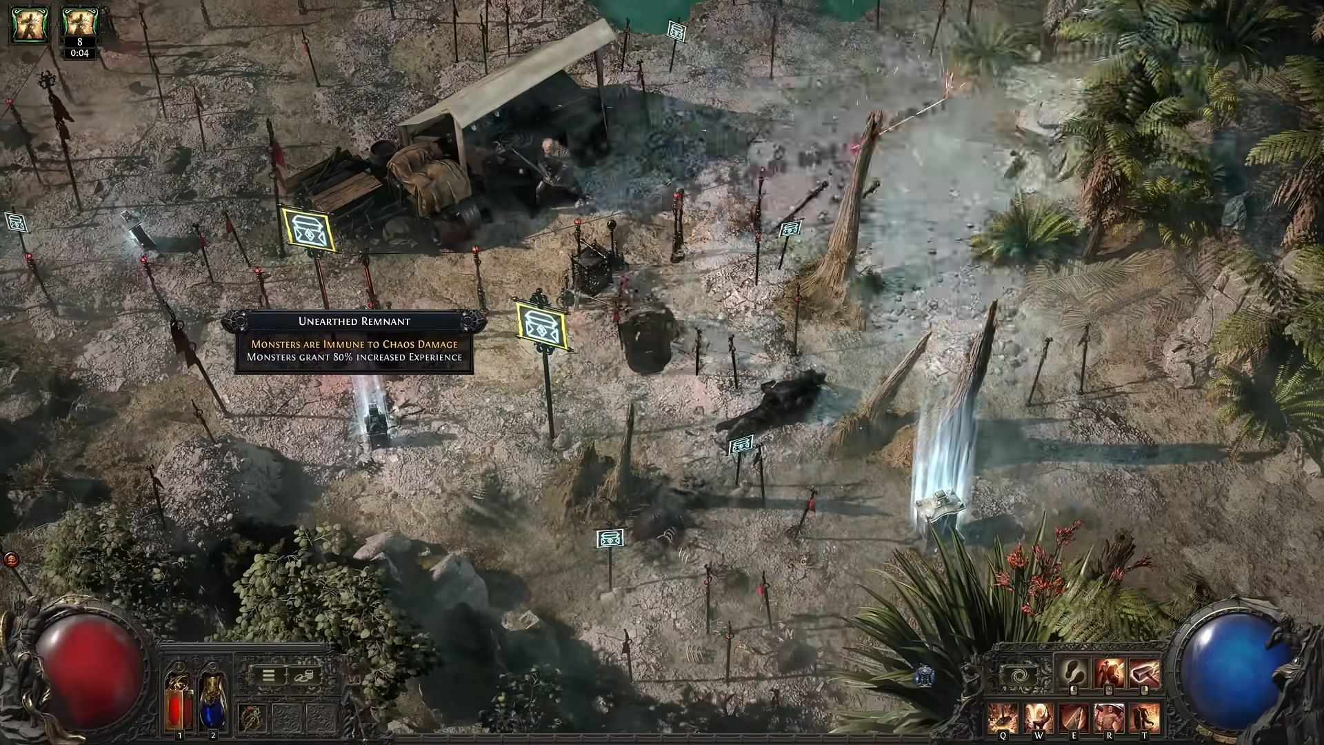 Keep a balance between remnants and monsters (Image via Grinding Gear Games)